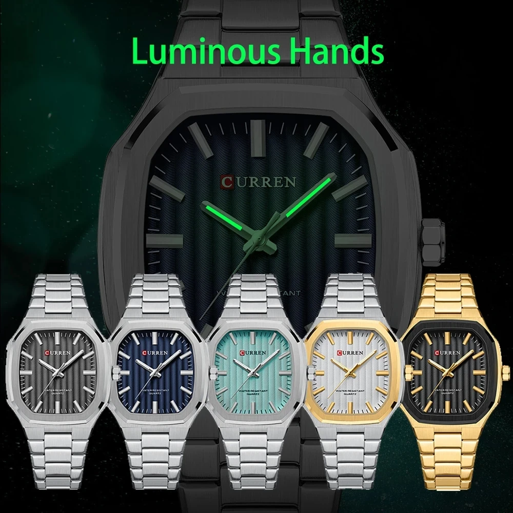 CURREN Orologio Uomo Tre Sub Quadranti Data Blu 8346 - Quarzo, Cinturino Pelle, 48mm, Impermeabile 3 Bar - 2