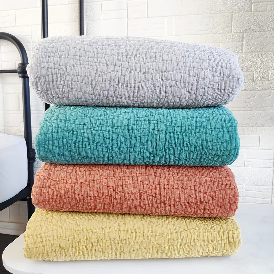 OEKO TEX Embroidery Quilts Bedding Bedspreads Cotton king Queen Size Quilted Bedspread Set Double Quilts With Free Shipping