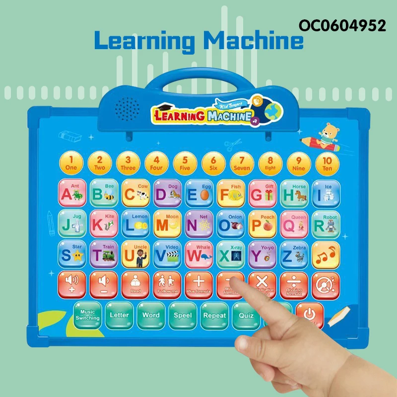 Kids Tablet Learning Pad Toddler Tablet with ABC Word Song Music Number Electronic Interactive Toy for Educational Preschool