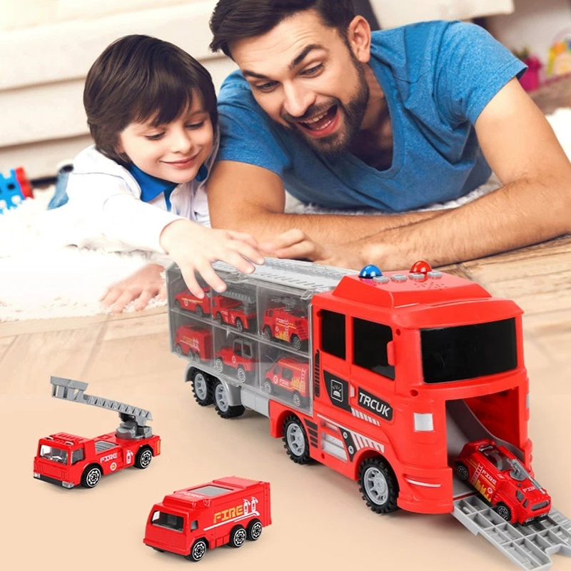 Детский пожарный транспорт Грузовик Игрушечный Грузовик игрушки с музыкой и светом