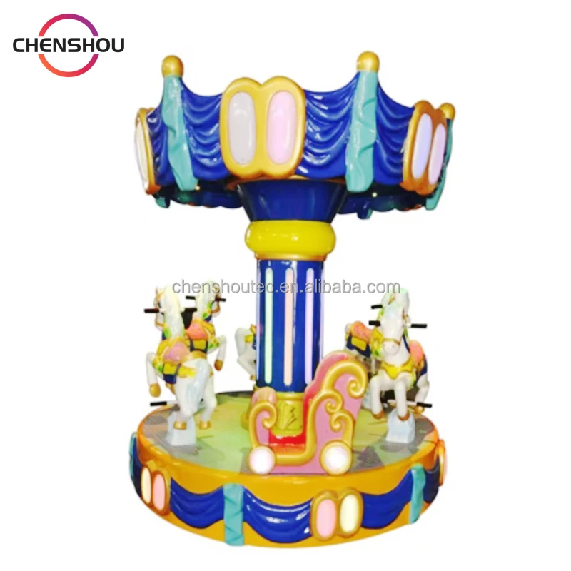 Children Coin Kiddie Ride Carousel Amusement Park Carrousel Horse Rides ...