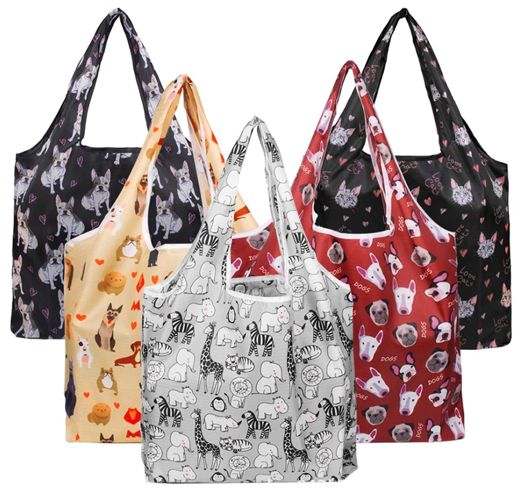 Grocery Bags Cute Ripstop Waterproof Machine Washable Eco-friendly ...