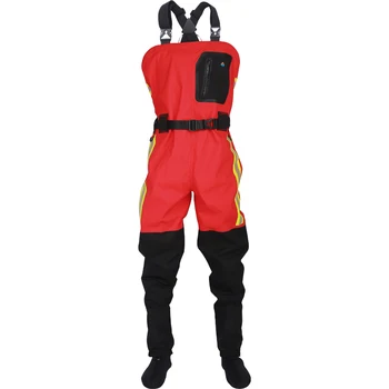 manufacture red  Fashion lightweight waterproof breathable chest wader pants fly fishing wader hunting fishing pants