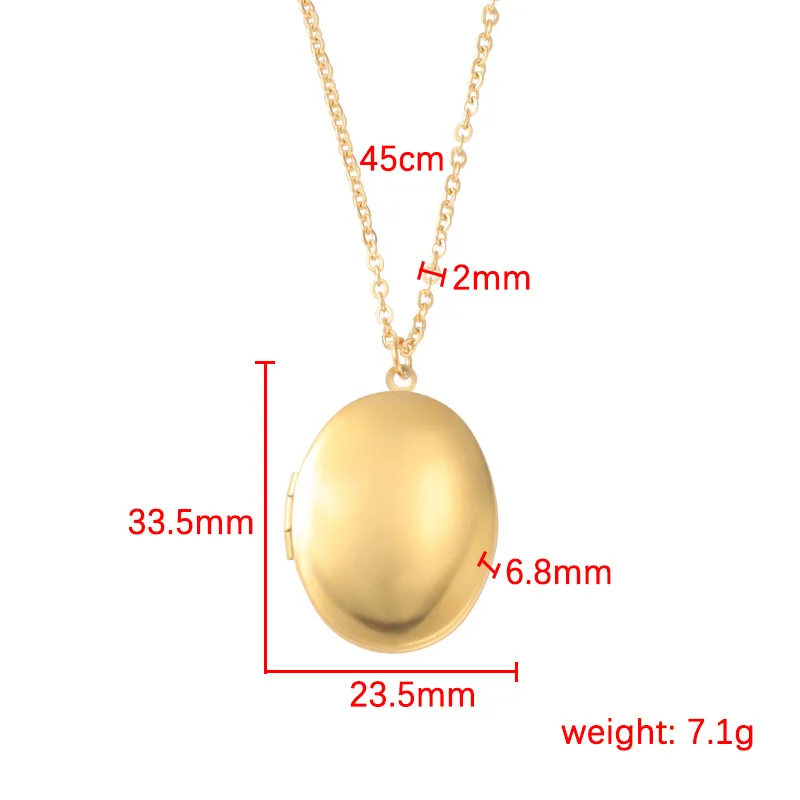 Photo Locket Pendant Necklace