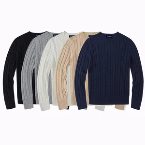 Men Embroidery logo Men's Wool-Blended Pullover Sweater Ralph Knit Sweater Casual Pullover Jumper