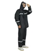 Black split raincoat