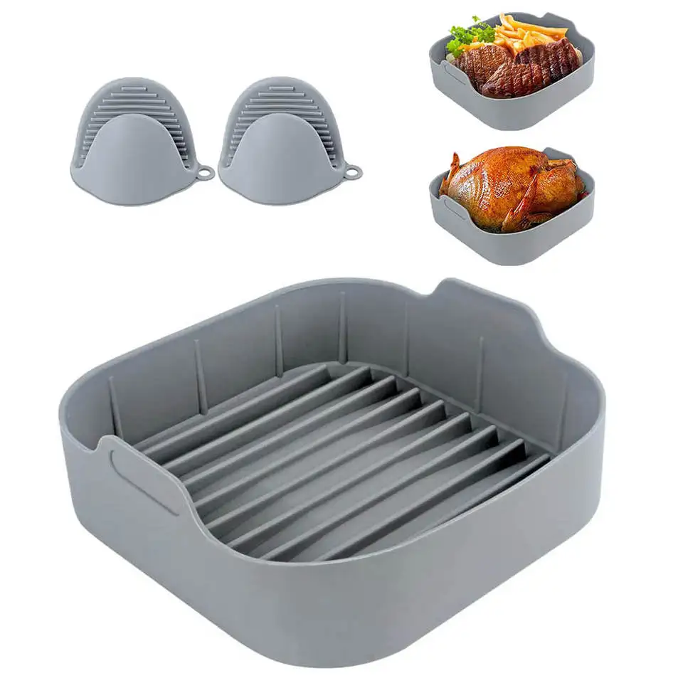Кухонные принадлежности для фритюрницы, сменные силиконовые вкладыши для корзины, бумажные вкладыши, поднос для инструмента для выпечки, силиконовые вкладыши для фритюрницы, горшок