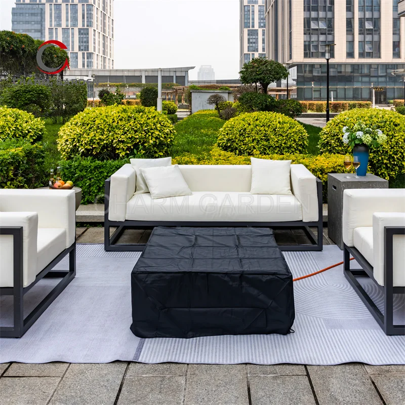 Portable Gas Fire Pit Table in GFRC GRC Concrete Material Used As Outdoor Gas Fire Table
