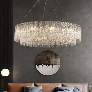 JACKSUN Modern Golden Glass Chandelier Luxury Restaurant & Hotel Decorative Light Modern Art Design Pendant Lamp