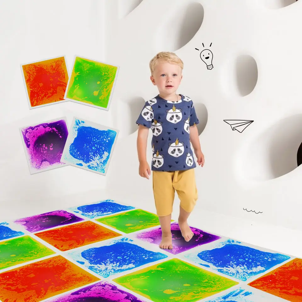 Af Trending Products Custom Liquid Sensory Floor Tiles Sensory Mats For