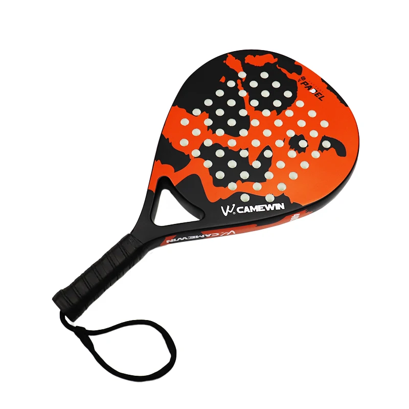 Teardrop Shape Custom logo Light Weight High Quality Pro Fiberglass Carbon 3k 12k 18k Padel Racket
