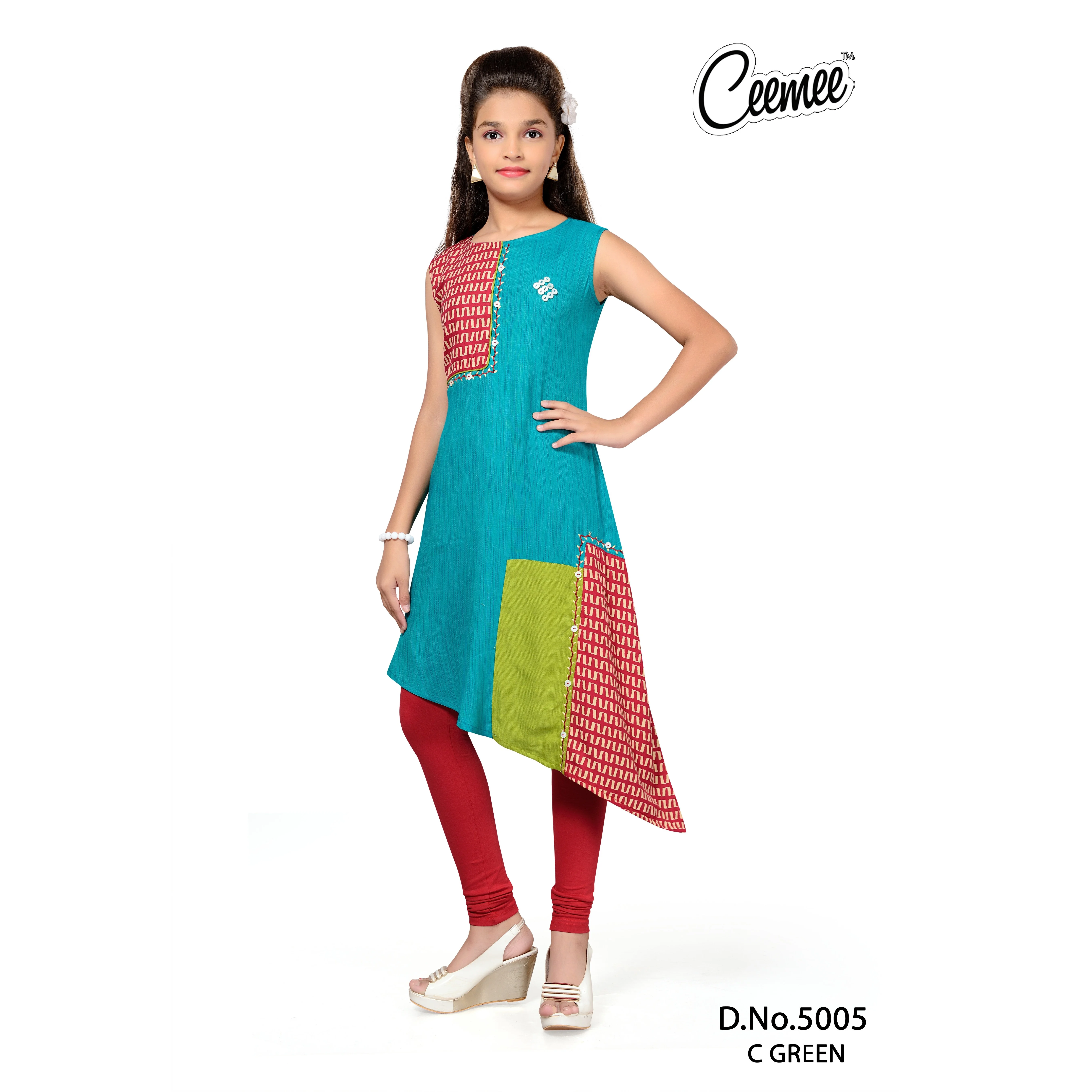 Buy Cross Back Frock by CHI LINEN at Ogaan Online Shopping Site