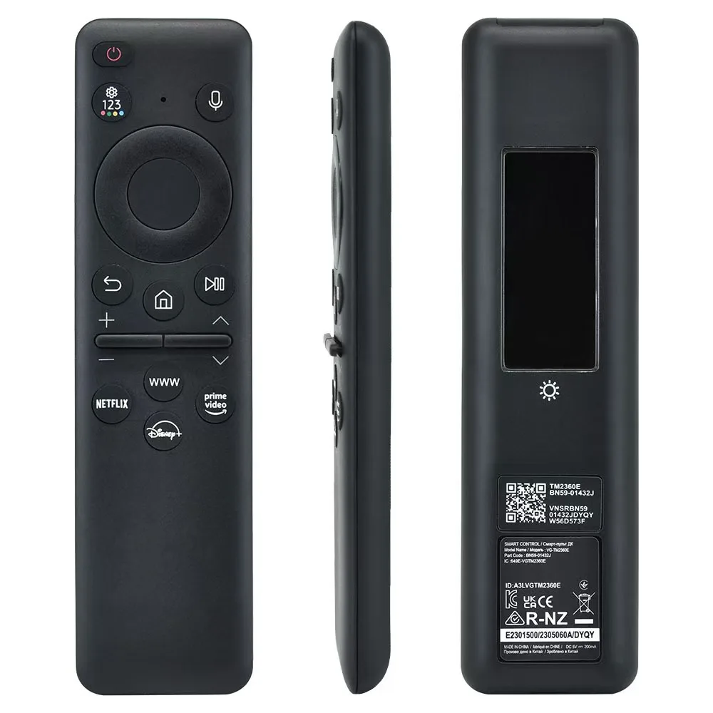 BN59-01432J Replacement Solar Remote Control for Samsung Neo QLED 8K 4K Smart TV Series Compatible with Fixed Code Controller