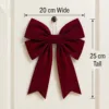 Burgundy Bow,25*20cm