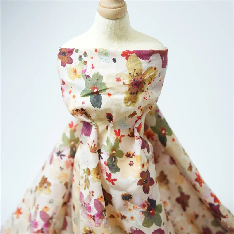 Высокое качество новый дизайн индивидуальная цифровая печать ткань из лиоцелла тканая для платьев и футболок