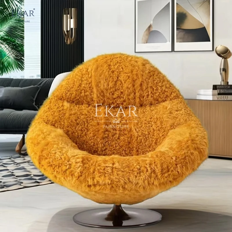 product modern egg shaped leisure chair with sleek metal base unique design for living room bedroom hotel kitchen school bar use-61