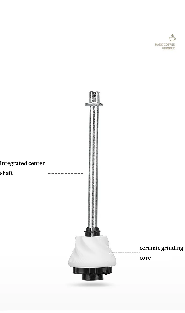 Adjustable Manual Hand Coffee Grinder Hand Held Coffee Beans Crank