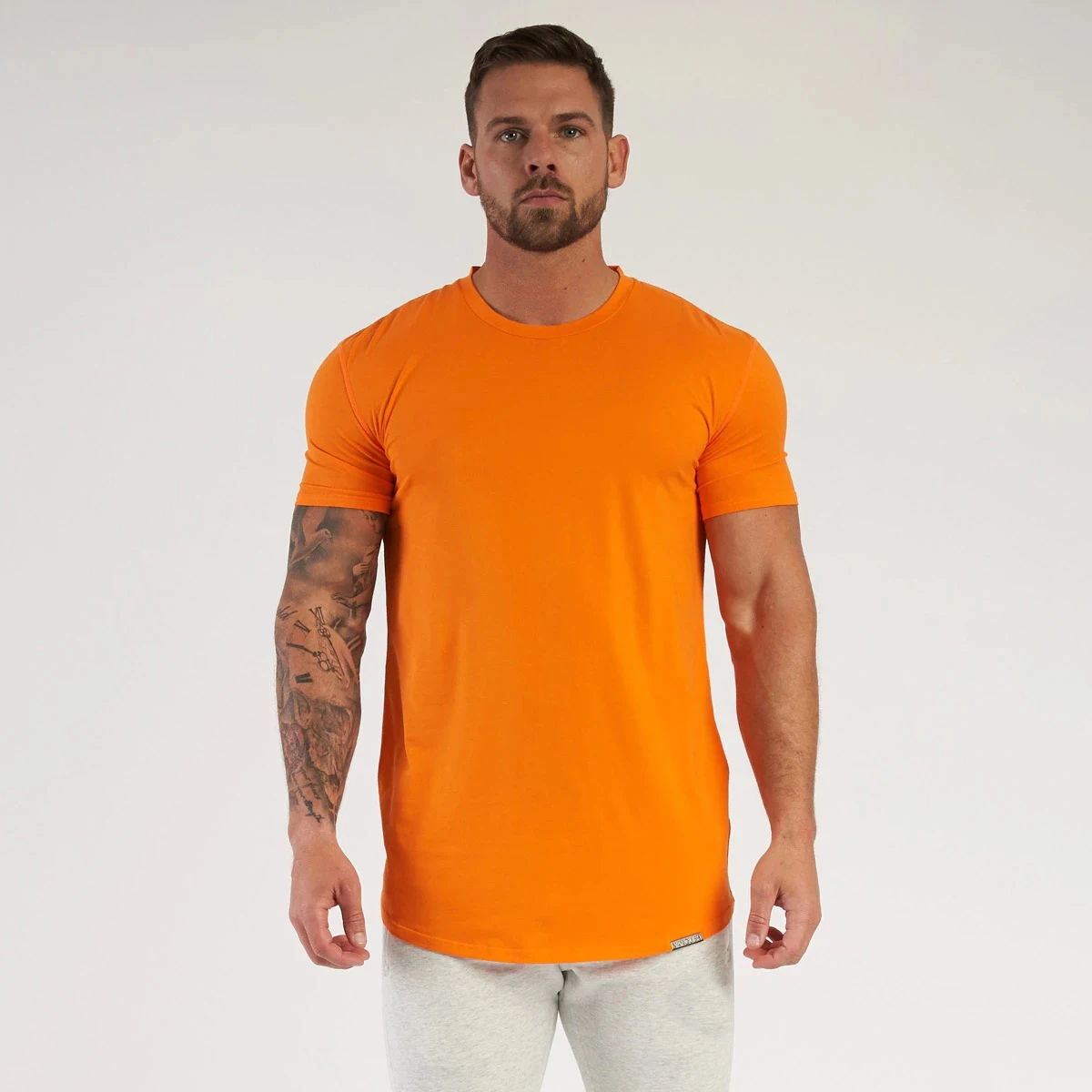 High Quality Workout T Shirts Activewear Fit 95% Cotton Plain sport Men's Cotton Spandex T-Shirt