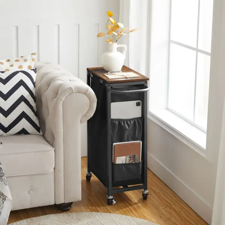 Wholesale Industrial Style Laundry Hamper With Wheels Rustic Rolling