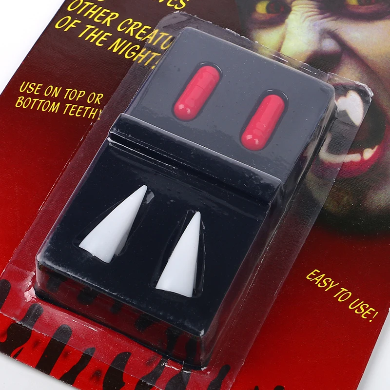 Customizable Plastic Bulk Retractable Fake Acting Toy Fangs  Vampire Teeth for Kids