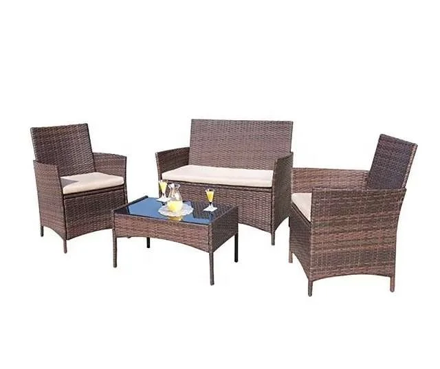 cheap 4 seater rattan garden furniture