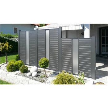 High Quality Aluminum Metal Outdoor Garden Privacy Louver Horizontal Slat Fence