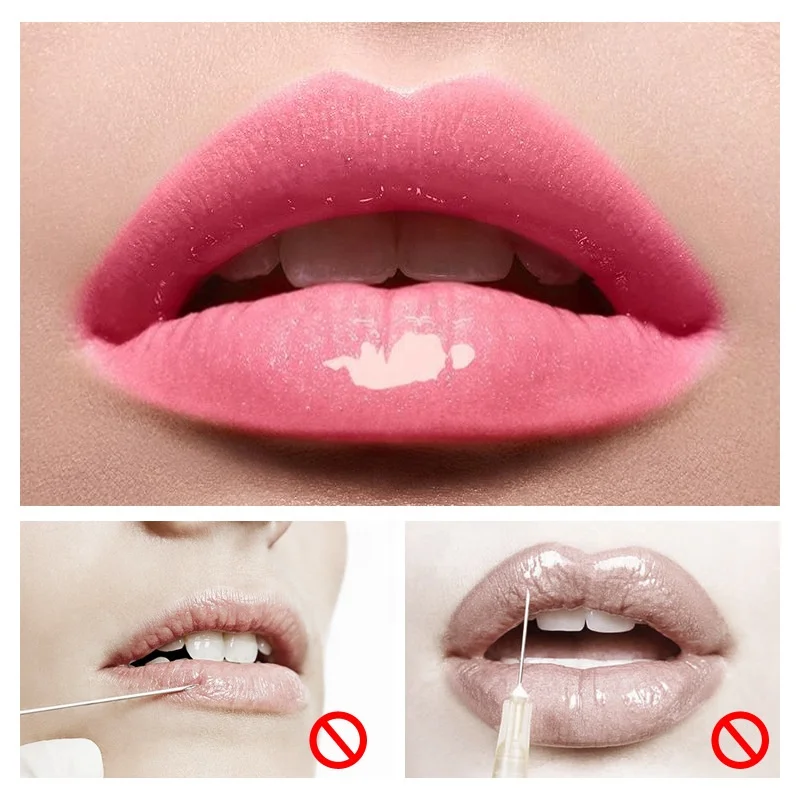 Kiss Beauty Full and Enlarger Watery the Lips Moisturizing Lip Pink Gloss Plumper Maximizer
