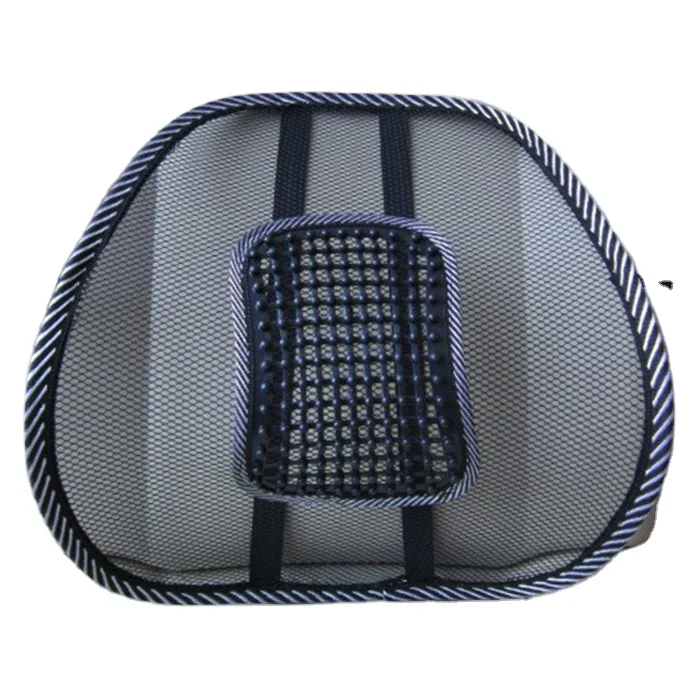 China Black Car Back Rest With Lumbar Support Mesh Cushion Pad