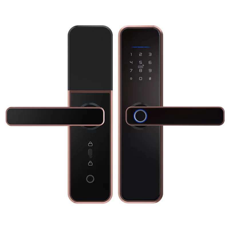 TOPTEQ X5 Fingerprint BLE Smart Lock Keyless Password Cloud for Aluminum Steel Apartments Rooms Controlled Via Tuya APP