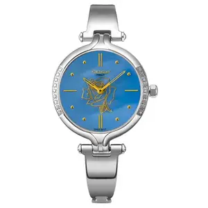 Luxury Stainless Steel Bracelet Watch with Water-Resistant Quartz Movement Glass Dial and Stylish Charm