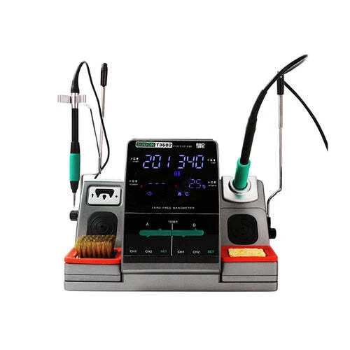 SUGON T3602 Soldering Station With JBC 115 210 Iron Tips Two Handles