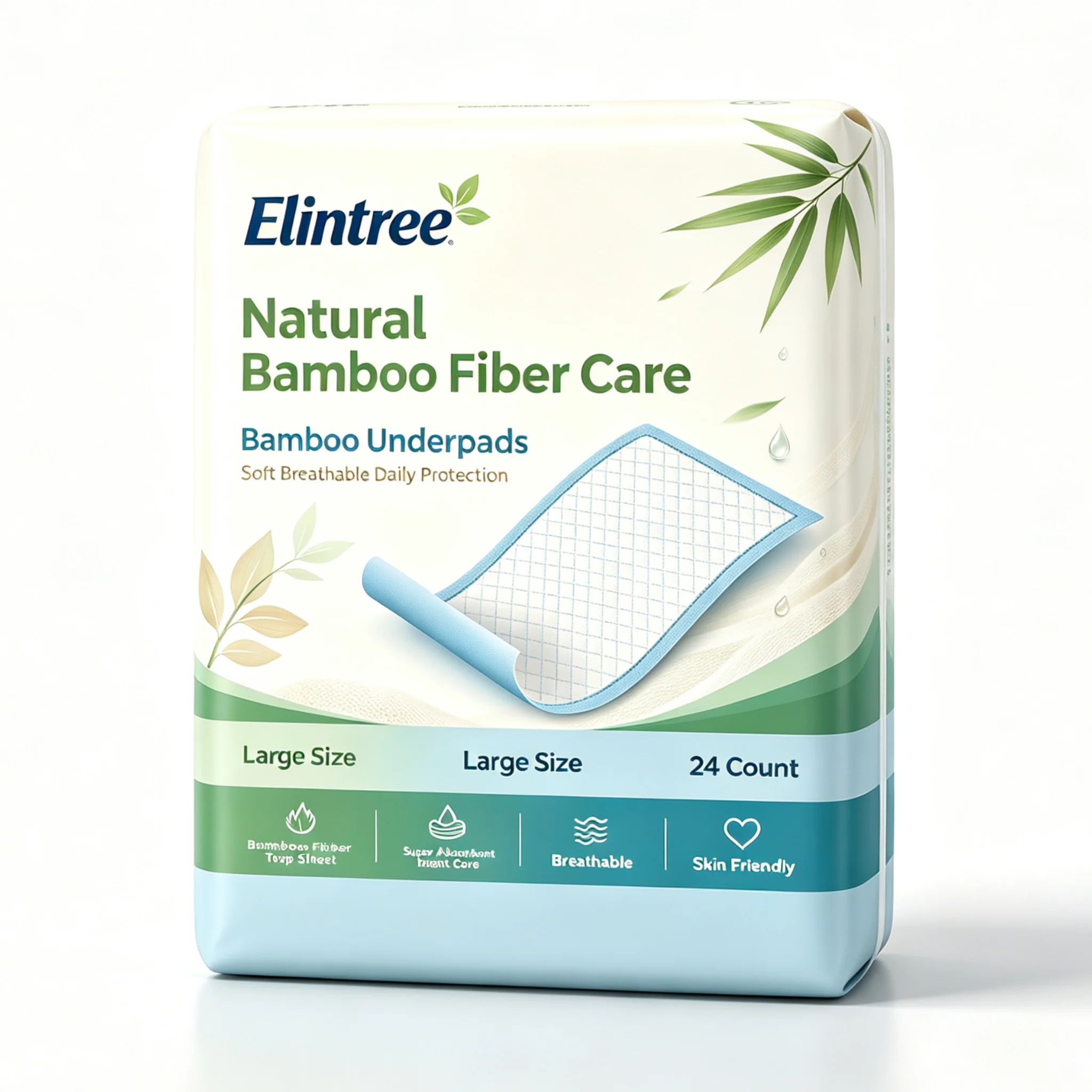 elintree natural bamboo underpads