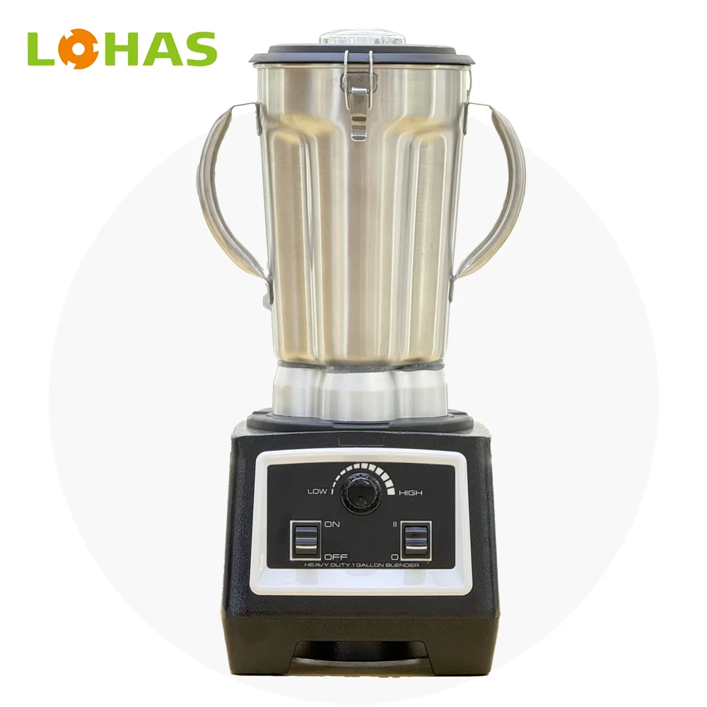 Lohas - Mixer comercial robust, carcasă din oțel inoxidabil, motor din cupru pur, pentru restaurante, certificat CE, cu zgomot redus și prietenoas cu mediul