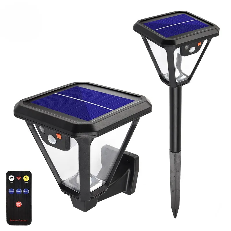 Energy Saving Brightness Garden Waterproof Solar LED Outdoor Light 2 Ways Installment Both for Lawn and Wall