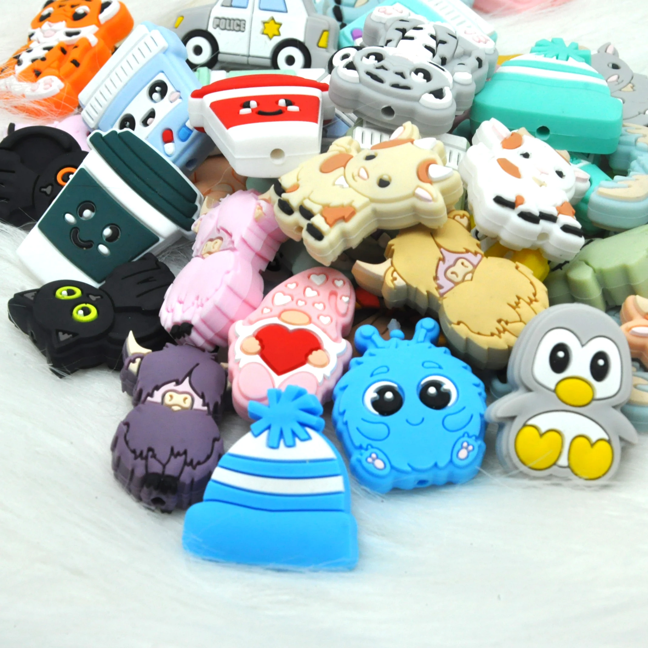 2023 New Soft Funny Baby Chew Teething DIY Necklace Accessories Animal ...