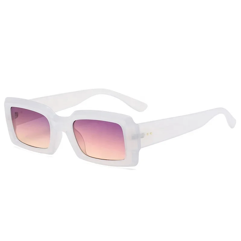 Retro 90s Nude Rectangle Sunglasses - Trendy & Versatile display picture 2