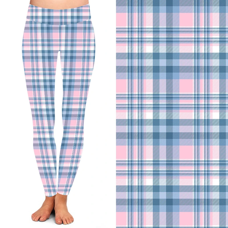 Spandex 230gsm Buttery Soft Pink Plaid 