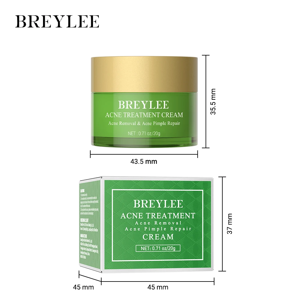 BREYLEE Private Label Tea Tree Oil Dark Spot Removing Acne Pimple Skin Repair Face Cream supplier