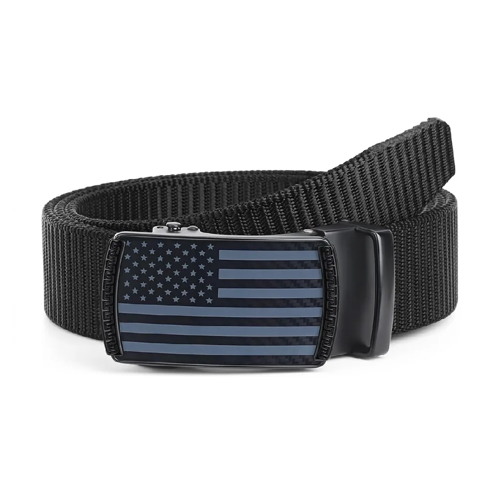 High Quality Men Ratchet Sports Training Belt Tactical Nylon with Automatic Slide Buckle Casual Golf Belt