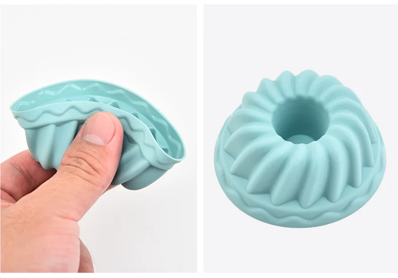 Single Hole Silicone Mold for Baking Muffins Cakes DIY Jelly Pudding Cheese Fondant 3D Feature Kitchen Baking manufacture