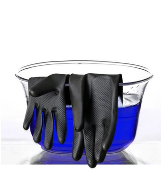 80g Industrial Latex Gloves Chemical Resistant Gloves Black Latex Gloves