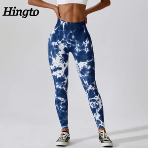 Factory Yoga Pants Fitness Yoga Wear Women's Tie Dye Seamless Sports Gym Legging Butt Lift Fitness High Waist Seamless Leggings