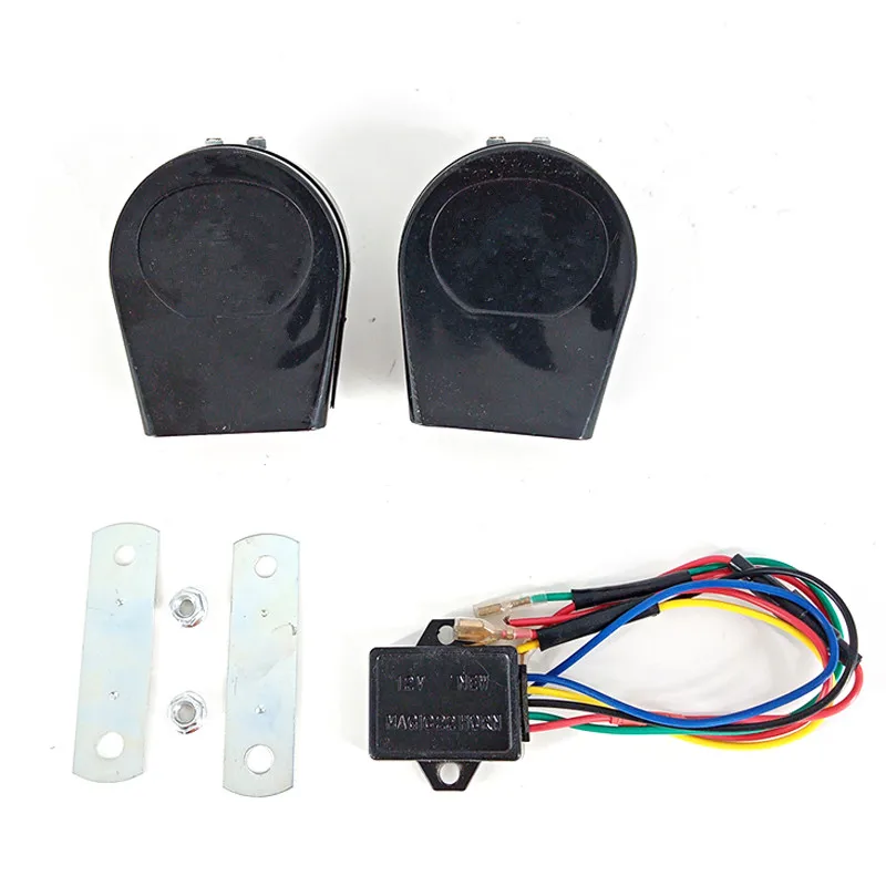 Klaxon De Moto 105dB - 12V Universel - Diamètre 85mm - Étanche Et Chromé