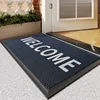 Elastic King Doormat - Welcome Blue