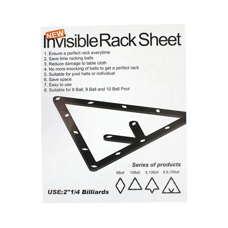 Foglio Per Rastrelliera Palline Da Biliardo - Nanomateriale, Spessore 0,1 Mm, Per Giochi Da 8, 9 E 10 Palline - Foto 11