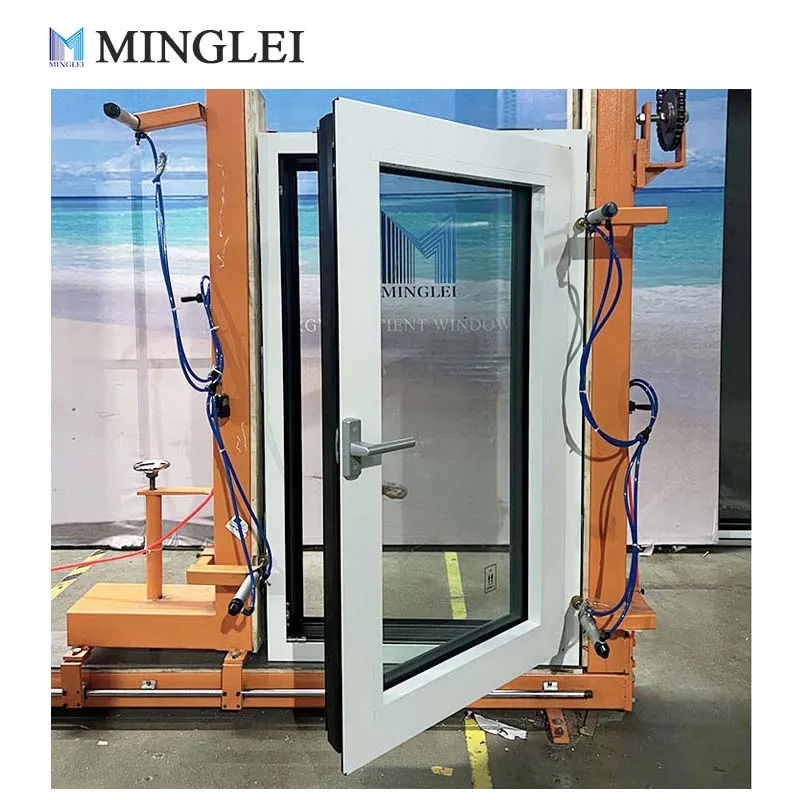 High Quality Aluminum Glass Casement Windows Energy Saving Triple Glazed windows with Stainless Steel Screen