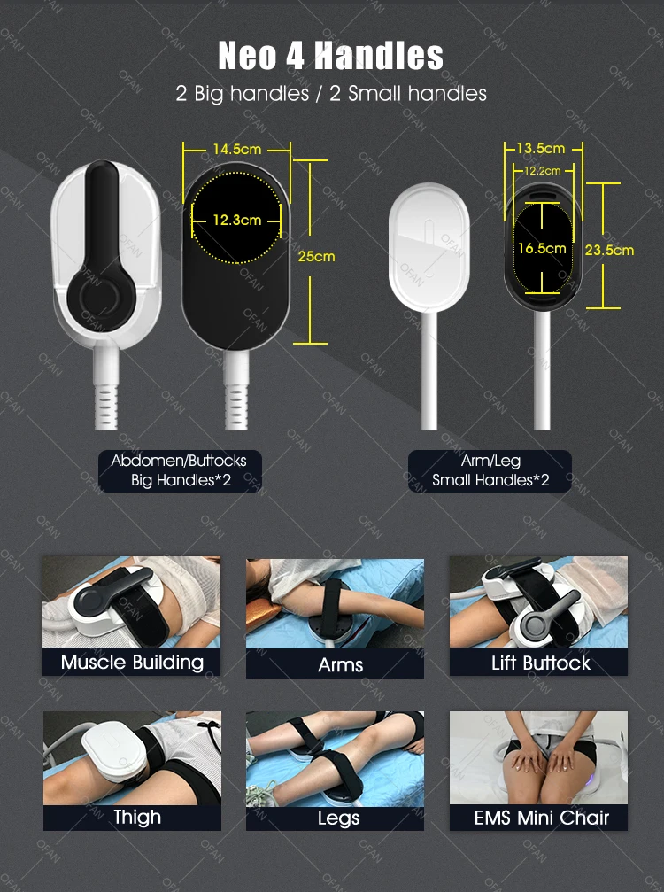 OFAN Eletroestimulador Ems Abdominal Em Rf Sculpt 4 Handles tesla Scult Ems Slimming Machine Portable