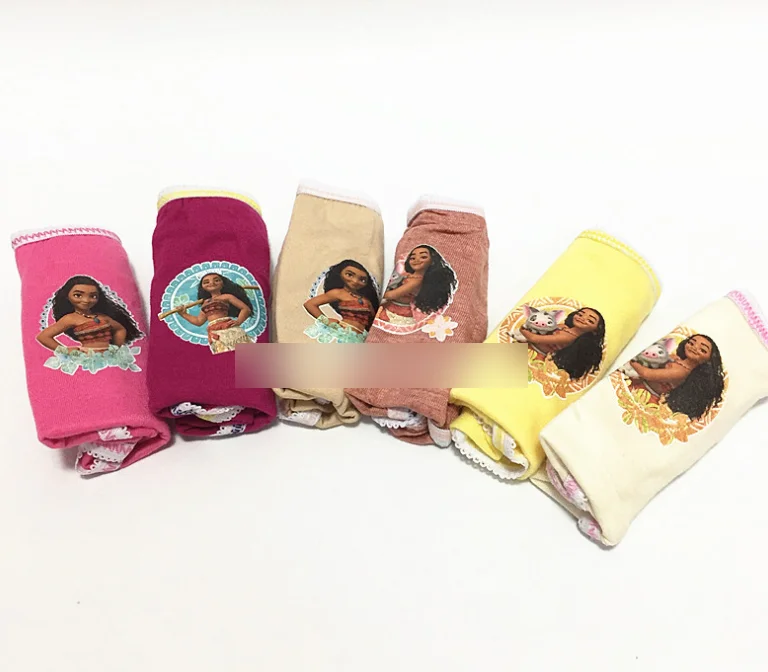 6 шт./упак. с цветочным принтом для девочек, детские трусы, трусы для девочек детское нижнее белье