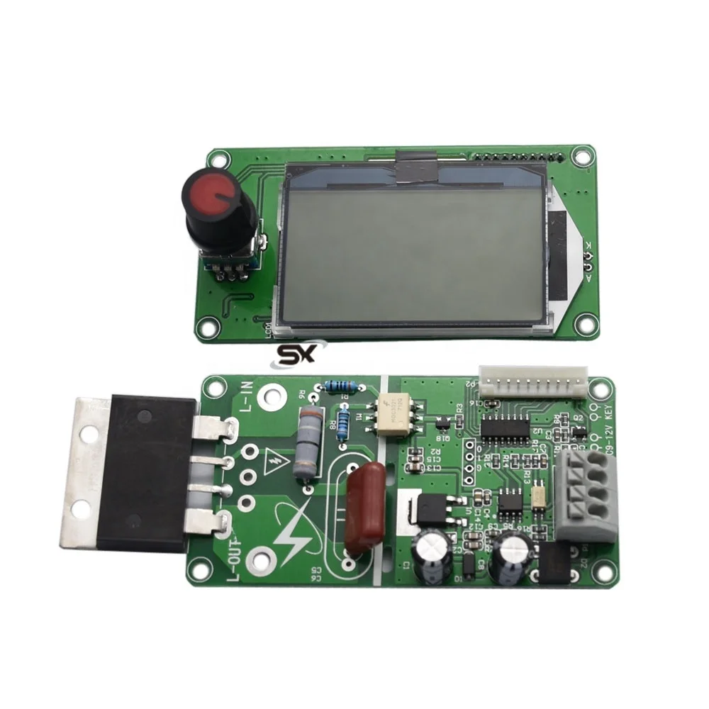 100A LCD Display Digital Double Pulse Encoder Spot Welder Welding Machine Transformer Controller Board Time Control Module