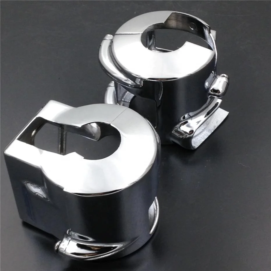 Pair Chrome CNC Aluminum Motorcycle part Handlebar Switch Housing Cover Shadow For Honda VTX 1800 2002-2008